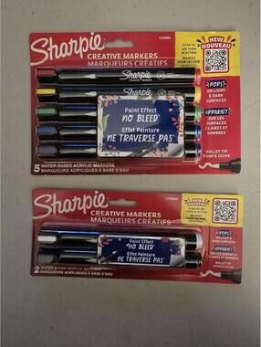 Sharpie Creative Markers Water-Based Acrylic Markers Bullet Tip Lot Of 2&5 Packs
